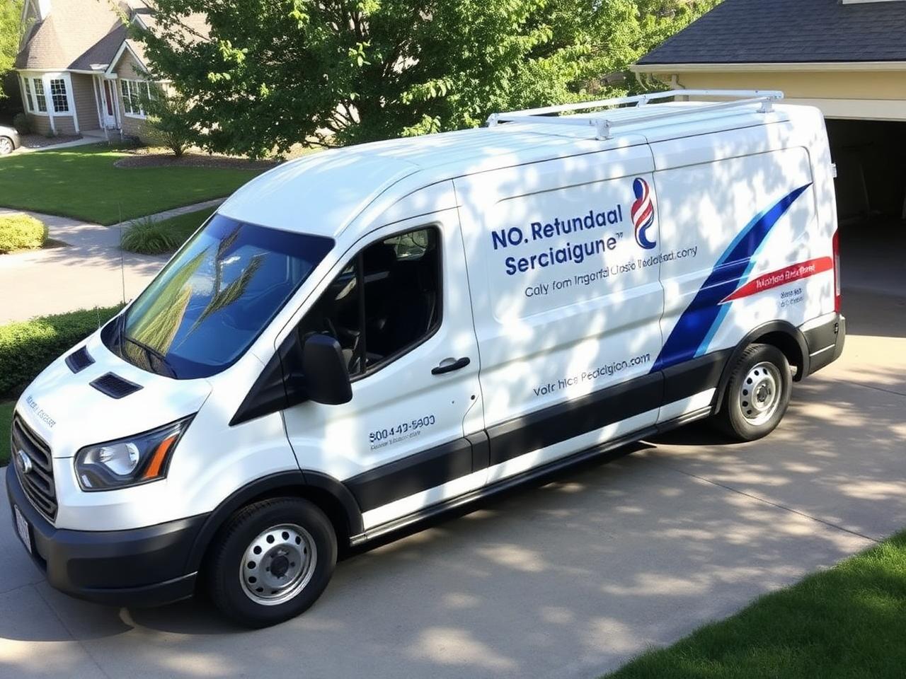 ArticFlow HVAC service van in a residential driveway